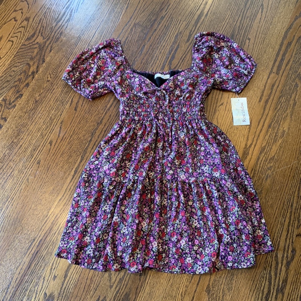 NWT Baby Doll Dress Size Xs Romantic Milkmaid Y2K Fairy Ditsy Floral Flowy NEW